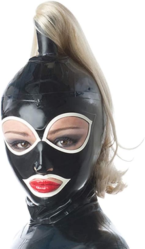 latex hood ponytail|latex hood female.